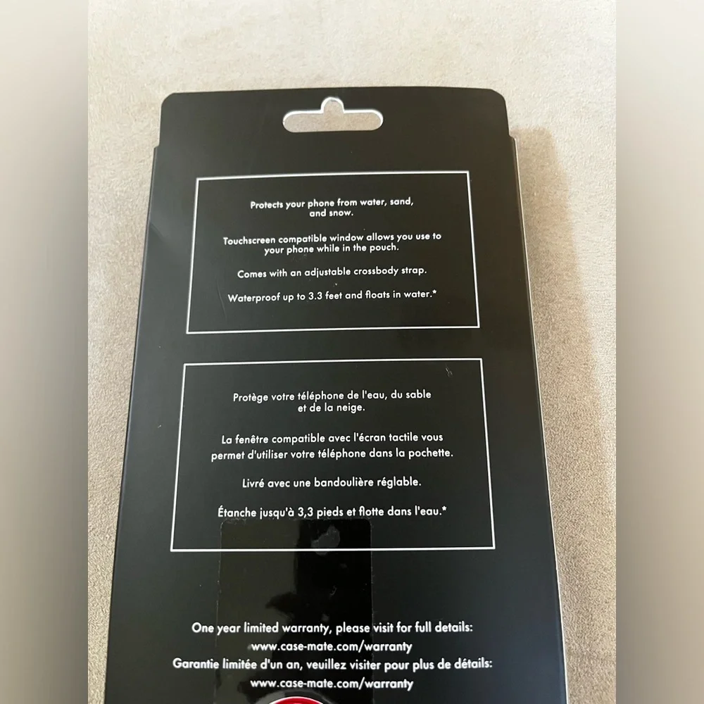 Kate Spade waterproof phone pouch, black and white polkadot new inbox